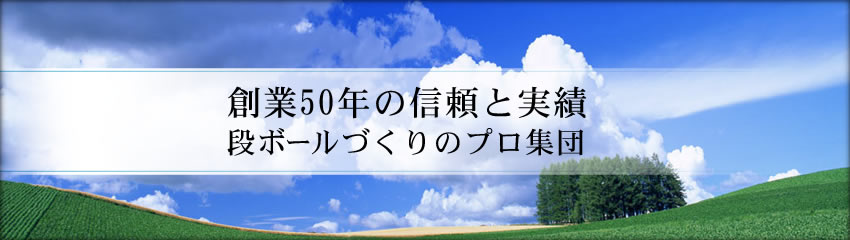 創業50年の信頼と実績。段ボールづくりのプロ集団。